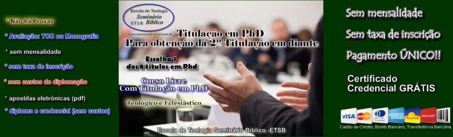 Titulação para PhD Teológico com Certificado e Credencial